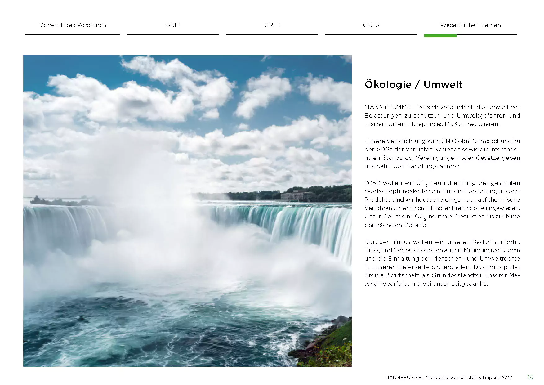 MANN+HUMMEL Corporate Sustainability Report 2022 – Ökologie